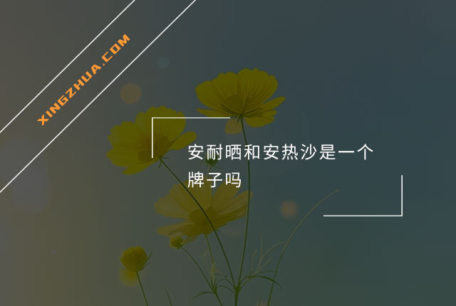 安耐晒和安热沙是一个牌子吗？