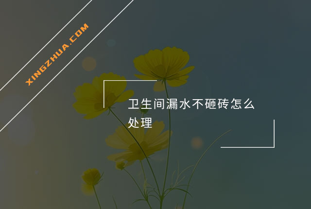 卫生间漏水不砸砖怎么处理？